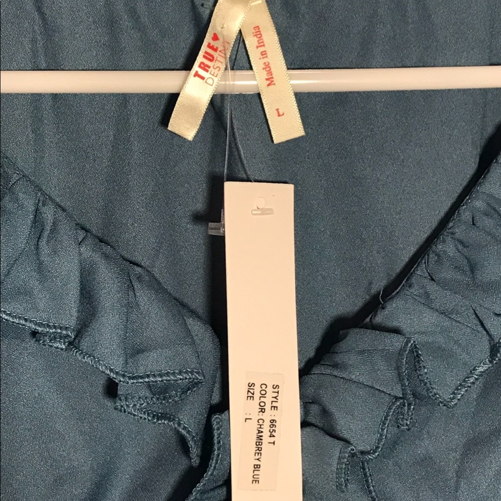 Blue Ruched Top - Picture 3 of 3